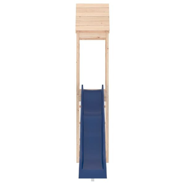 vidaXL Outdoor Playset Natural Pine and Blue Solid Pine wood Large