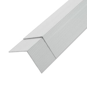 vidaXL 5 pcs Decking Angle Trims Aluminum 66.9" Silver
