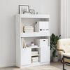vidaXL Highboard White Engineered wood Tall Highboard Rectangular