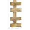 vidaXL Magazine Wall Rack Natural wood Solid mango wood Medium