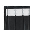 vidaXL Curtains with Curtains 2 pcs Black 55.12 x 68.90 in Velvet