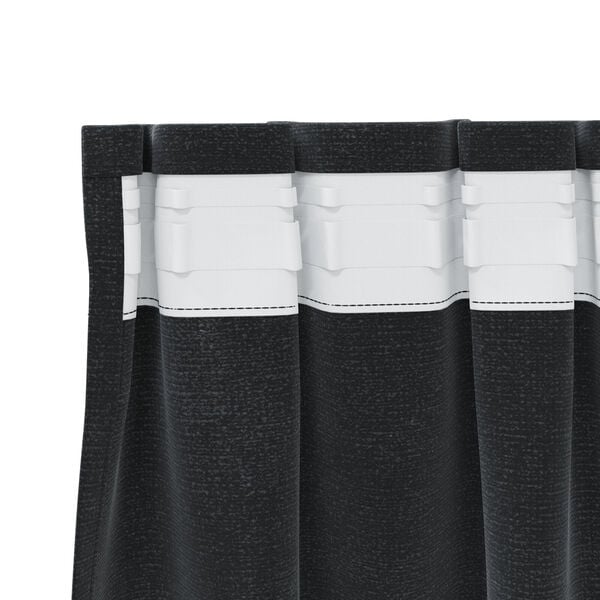 vidaXL Curtains with Curtains 2 pcs Black 55.12 x 68.90 in Velvet