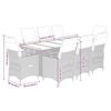 vidaXL Bistro Set Grey