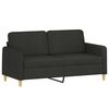 vidaXL 2-seater Sofa Black Fabric (100% polyester), metal, textilene