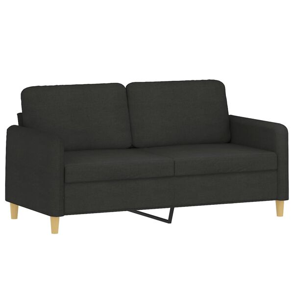 vidaXL 2-seater Sofa Black Fabric (100% polyester), metal, textilene