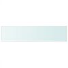 vidaXL Glass Panel Clear Tempered Glass 43.3x9.8 in Glass Shelf