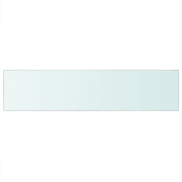 vidaXL Glass Panel Clear Tempered Glass 43.3x9.8 in Glass Shelf
