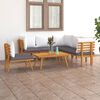 vidaXL Garden Lounge Set Dark grey Solid Acacia wood Large Modular
