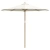 vidaXL Garden Parasol Cream White &Oslash; 270 x 260 cm Bamboo