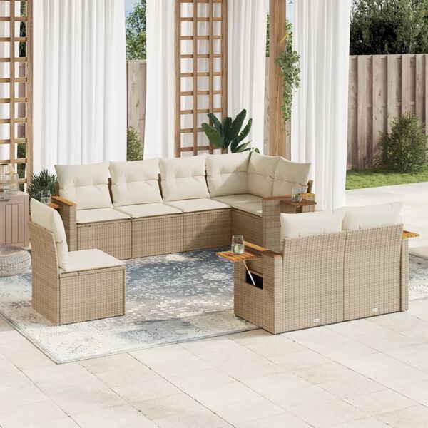 vidaXL Garden Sofa Set Beige
