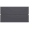 vidaXL Bathroom Furniture Set Gray Engineered wood, acrylic Medium