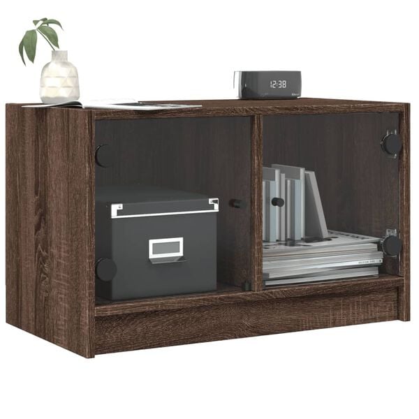 vidaXL TV Cabinet Brown Oak Engineered Wood Medium TV Cabinet