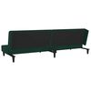 vidaXL Sofa Bed Dark Green Velvet, Wood, Foam, Plastic Medium