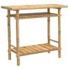 vidaXL Console Table Natural Bamboo Bamboo Narrow Bamboo Console Table