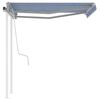 vidaXL Retractable Awning Blue and White