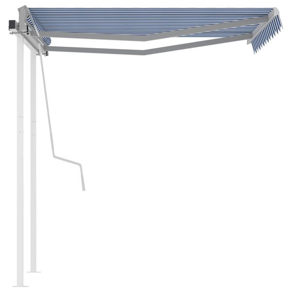 vidaXL Retractable Awning Blue and White
