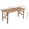 vidaXL Garden Bench Natural Bamboo Bamboo, Polyester Standard Portable
