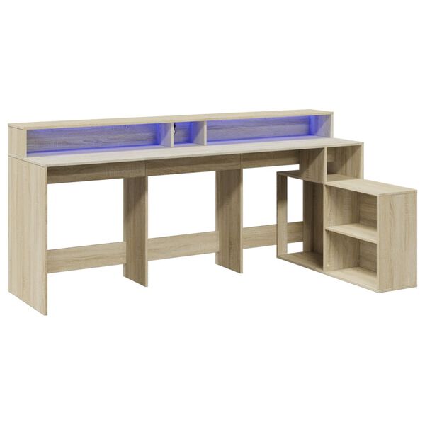 vidaXL Desk Sonoma Oak Engineered wood Large Desk Rectangular Modern