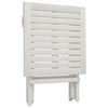 vidaXL Sun Lounger White Solid Acacia wood with whitewash Large Foldable