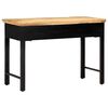 vidaXL Writing Table Natural and Black Solid Mango Wood, Engineered Wood