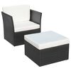 vidaXL Outdoor Furniture Sets Black Powder-coated steel Large Durable