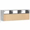 vidaXL TV Wall Cabinet Concrete Gray Engineered Wood Medium