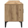 vidaXL TV Cabinet Artisan oak Engineered wood, metal 71 in long