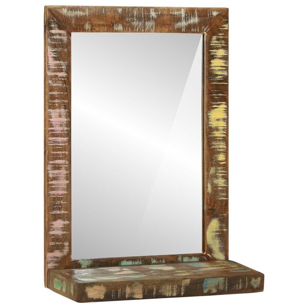 vidaXL Bathroom Mirror Brown 50 x 22 x 70 cm Solid Reclaimed Wood