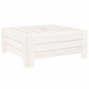 vidaXL Parasol Base Cover White Solid Pine Wood Medium Decorative Inlays