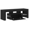 vidaXL TV Cabinet Black Oak 47.24 x 13.78 x 15.75 in Engineered Wood