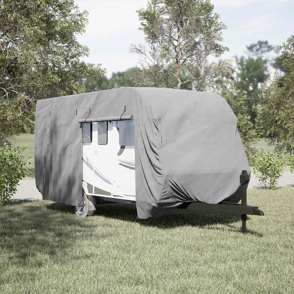 vidaXL Caravan Cover Gray 216.5"x98.4"x86.6" Non-woven Fabric