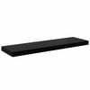 vidaXL Wall Shelf Set of 2 High gloss black Honeycomb MDF, metal
