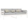 vidaXL Day Bed White Solid pine wood Single Convertible