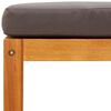 vidaXL Garden Footstool Solid Wood Natural Finish Solid Acacia wood