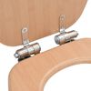 vidaXL WC Toilet Seats 2 pcs with Soft Close Lids MDF Bamboo Design (2x143926)