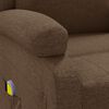 vidaXL Massage Recliner Brown Fabric
