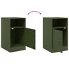 vidaXL Bedside Cabinet Set of 2 Olive Green Cold-rolled steel Standard
