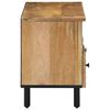 vidaXL TV Cabinet Natural Solid mango wood, Engineered wood, Iron Medium