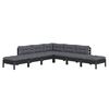 vidaXL Garden Lounge Set Black Solid Pine Wood Standard Modular