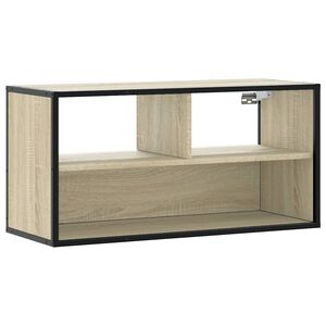 vidaXL TV Cabinet Sonoma Oak Engineered wood, metal 31.5 in long