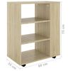 vidaXL Storage Cabinet Sonoma oak Engineered wood Medium