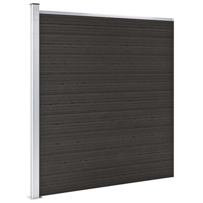 vidaXL Fence Panel WPC 68.9"x73.2" Black