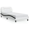 vidaXL Bed Frame White and Black