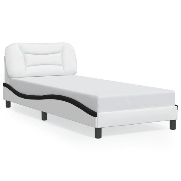 vidaXL Bed Frame White and Black