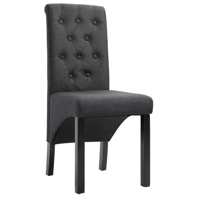 vidaXL Dining Chairs 6 pcs Dark Gray Fabric