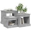 vidaXL Coffee Table Set of 3 Concrete grey Engineered wood Set of 3