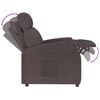 vidaXL Recliner Chair Dark Brown Fabric