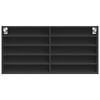 vidaXL Vitrine Cabinet Black Engineered wood 39.4x3.3x19.7 in