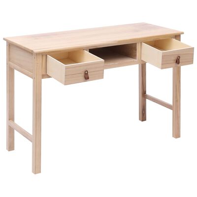 vidaXL Writing Desk Natural 43.3"x17.7"x29.9" Wood