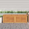 vidaXL Garden Storage Box Warm Teak Solid teak wood, water-resistant PE bag